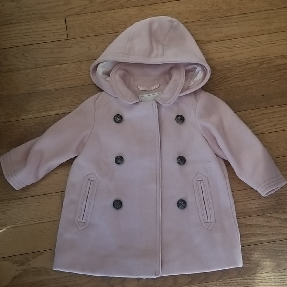Pink Pea Coat, 9-12 Month, New!